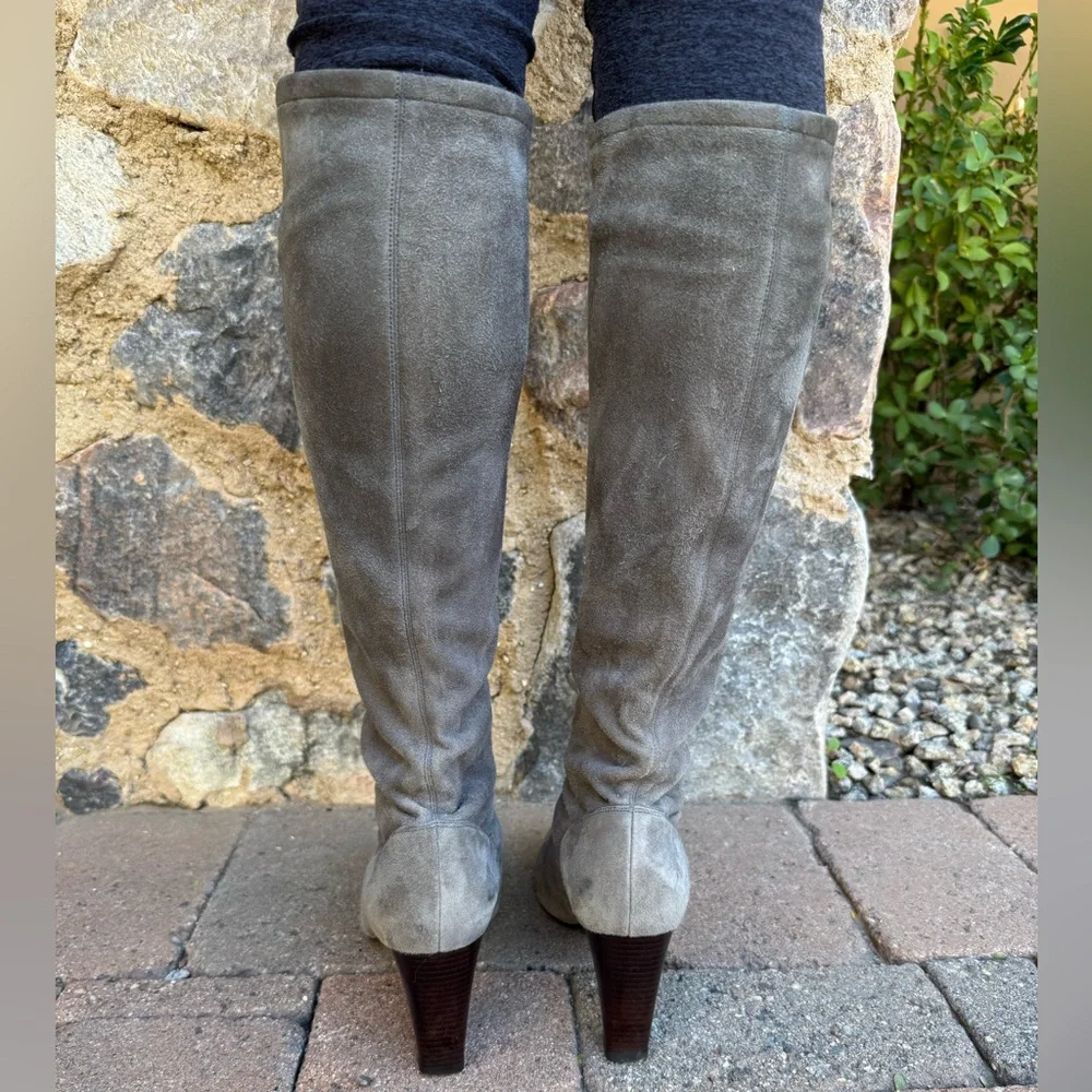 Cole Haan Nike Air Gray Suede Tall Boots Women’s 8.5 - Picture 7 of 13